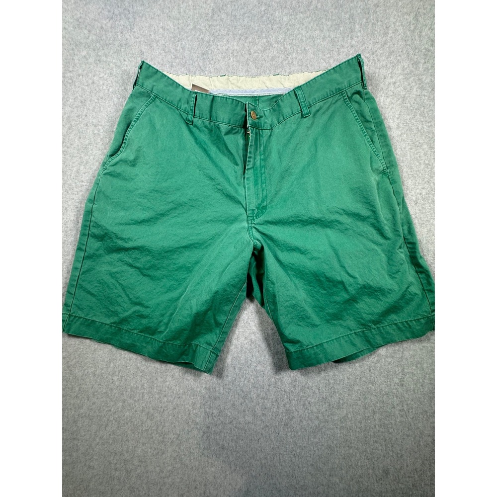 Bill's Khakis Mens Green Cotton Twill Chino Shorts Size 36 Made in USA